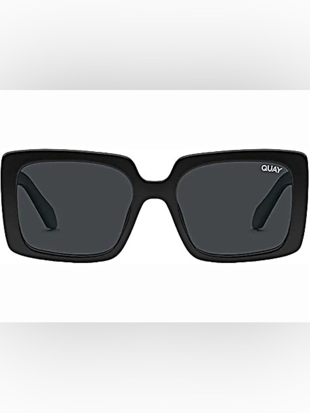 NWT! QUAY Total Vibe Mini Square Sunglasses Black Frame / Smoke Polarized Lens